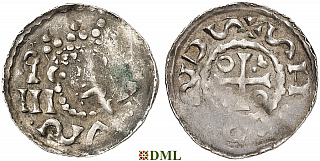 Денарий, Германия, Бавария, Heinrich II (1002-1024), м.д. Salzburg, Hahn 1976, 94B