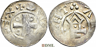 Денарий, Германия, Саксония, Нижняя Саксония , Otto III (983-1002), м.д. Goslar, type OAP