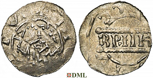 Денарий, Германия, Нижняя Лотарингия, Floris I (1049-1061), м.д. Leiden, Ilisch 2000, 12.2