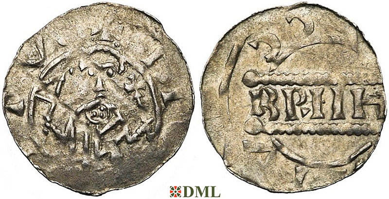 Денарий, Германия, Нижняя Лотарингия, Floris I (1049-1061), м.д. Leiden, Ilisch 2000, 12.2