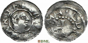 Денарий, Германия, Саксония, Bernward (993-1022), м.д. Hildesheim, Dbg. 711