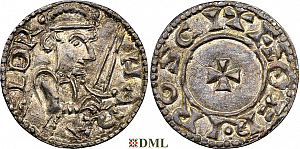 Денарий, Дания, Harald III Hen (1075-1080), м.д. Roskilde, Hbg. 4