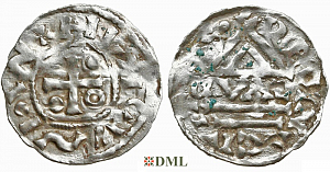 Денарий, Германия, Бавария, Hg. Heinrich II (985-995), м.д. Regensburg, монетарий ?, Hahn 1976, 25e3