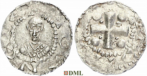 Денарий, Германия, Франкония, Willigis (975-1011), м.д. Mainz, Dbg. 802