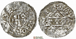 Денарий, Германия, Швабия, Liutolf (989-995), м.д. Augsburg, монетарий WI, Hahn 1976, 138a1.22