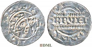 Денарий, Германия, Нижняя Лотарингия, Bruno III (1050-1057), м.д. Dokkum, Ilisch 2000, 21.19