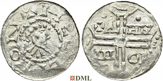 Денарий, Германия, Нижняя Лотарингия, Gf. Hermann (1020-1051), м.д. Emden, Dbg. 772