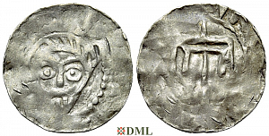 Денарий, Германия, Нижняя Лотарингия, Bernhard II (1011-1059), м.д. Jever, Dbg. 591