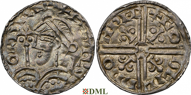 Денарий, Англия, Harold I (1035-1040), м.д. Watchet, монетарий Godcild, North 803