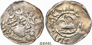 Денарий, Германия, Нижняя Лотарингия, Konrad II (1027-1039), м.д. Aachen, Ilisch 2014, 50.13