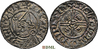 Денарий, Англия, Cnut  (1016-1035), м.д. Watchet, монетарий Gotcild, North 787