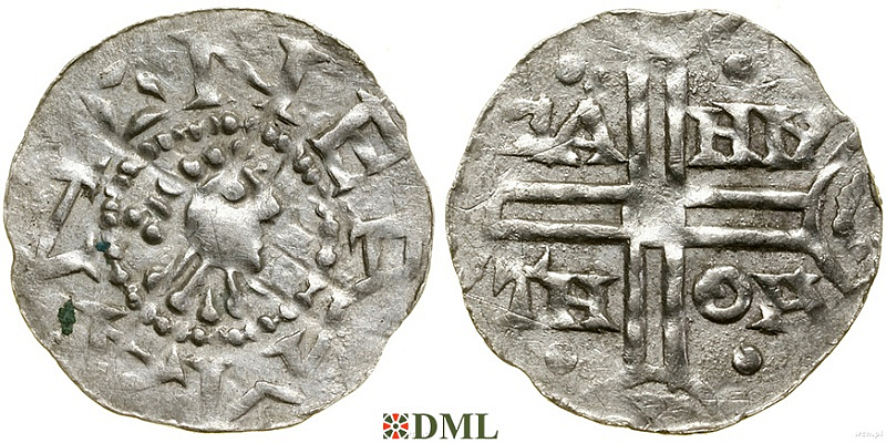 Денарий, Германия, Нижняя Лотарингия, Hermann (1020-1051), м.д. Emden