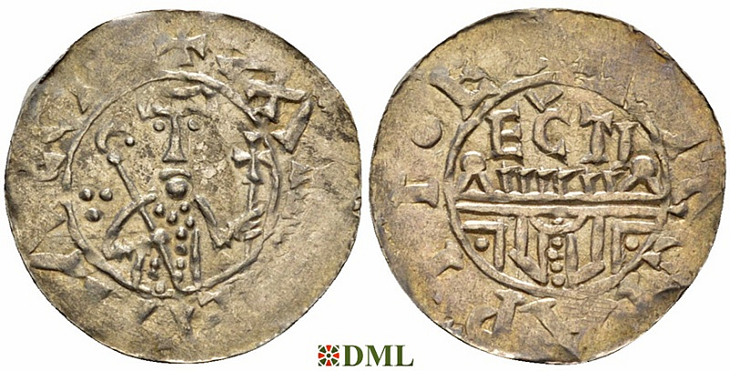 Денарий, Германия, Нижняя Лотарингия, Wilhelm de Ponte (1054-1076), м.д. Utrecht, Ilisch 2000, 10.8