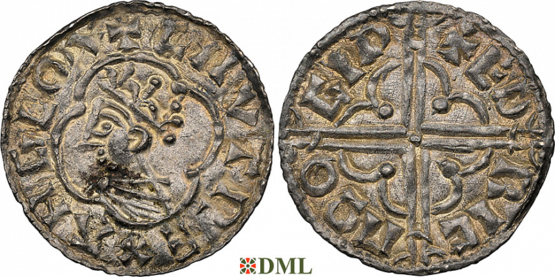 Денарий, Англия, Cnut  (1016-1035), м.д. Ipswich, монетарий Edric, North 781