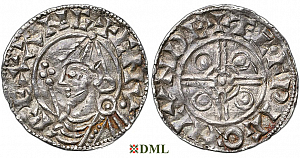 Денарий, Англия, Cnut (1016-1035), м.д. London, монетарий Ælfpig, North 787