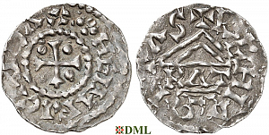 Денарий, Германия, Бавария, Heinrich I (948-955), м.д. Regensburg, монетарий RAT, Hahn 1976, 10k1
