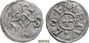 Обол, Каролинги, Charles le Chauve (840-877), м.д. Melle, Depeyrot 606B