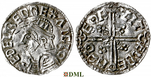 Денарий, Англия, Æthelred II (978-1016), м.д. York, монетарий Citelde, North 775