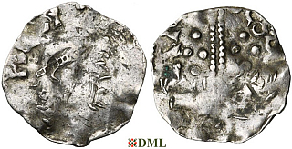 Денарий, Германия, Нижняя Лотарингия, Heinrich III (1039-1046), м.д. Huy, Ilisch 2014, 33.16