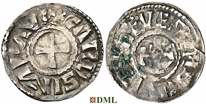 Денье, Каролинги, Charles le Chauve (840-877), м.д. Nevers, Depeyrot 701