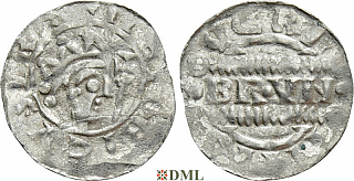 Денарий, Германия, Нижняя Лотарингия, Bruno III (1050-1057), м.д. Leeuwarden, Ilisch 2000, 21.14