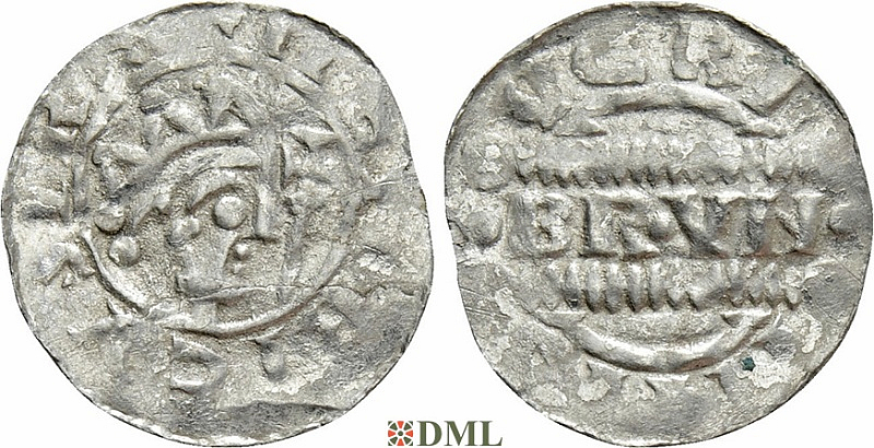 Денарий, Германия, Нижняя Лотарингия, Bruno III (1050-1057), м.д. Leeuwarden, Ilisch 2000, 21.14