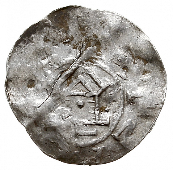 Денарий, Германия, Саксония, Нижняя Саксония, Otto III (983-1002), м.д. Goslar, type OAP
