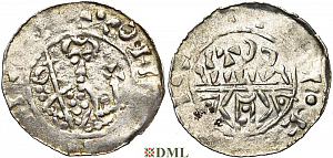 Денарий, Германия, Нижняя Лотарингия, Gf. Floris I (1049-1061), м.д. Leiden, Ilisch 2000 12.5