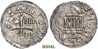 Денарий, Германия, Нижняя Лотарингия, Konrad II (1027-1039), Pilgrim (1027-1036), м.д. Koln, Dbg. 381