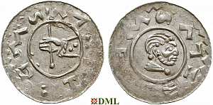 Денарий, Чехия, Богемия, Vratislav II (1061-1092), Šmerda 1996, 164c