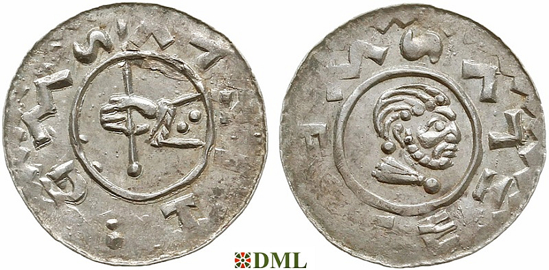 Денарий, Чехия, Богемия, Vratislav II (1061-1092), Šmerda 1996, 164c