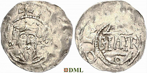 Денарий, Германия, Франкония, Heinrich III (1039-1056), Bardo (1031-1051), м.д. Mainz, Dbg. 805
