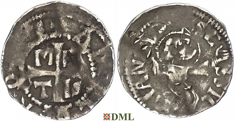 Денарий, Германия, Верхняя Лотарингия, Adalbero III of Luxembourg (1047-1072), м.д. Metz, Dbg. 35