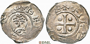 Денарий, Германия, Нижняя Лотарингия, Bernold (1046-1054), м.д. Deventer,  Ilisch 2000, 1.13-1.15