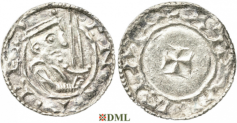 Денарий, Дания, Canute IV (1080-1086), м.д. Lund, Hbg. 9