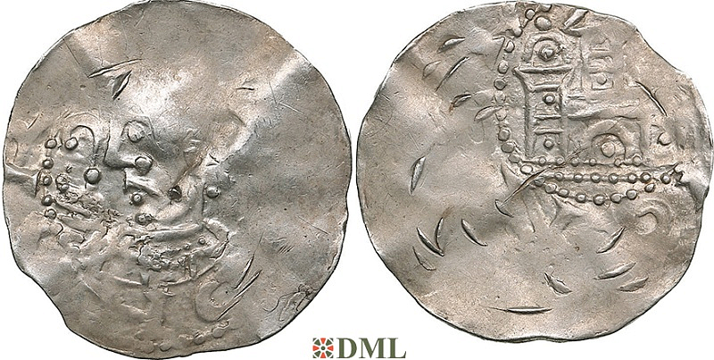 Денарий, Германия, Франкония, Rudhard (1089-1109), м.д. Mainz, Dbg. 817