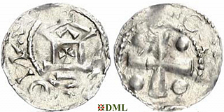 Денарий, Германия, Франкония, Otto III (983–1002), м.д. Mainz, Dbg. 778/779
