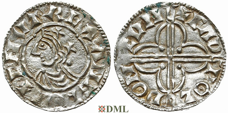 Денарий, Англия, Cnut  (1016-1035), м.д. London, монетарий Eadwold, North 781