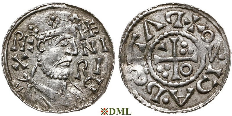 Денарий, Германия, Бавария, Heinrich II (1002-1024), м.д. Regensburg, монетарий IZO, Hahn 1976, 29c4.2