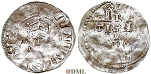 Денарий, Германия, Швабия, Heinrich II (1002-1024), м.д. Strassburg, Dbg. 920