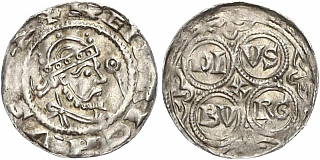 Денарий, Германия, Нижняя Лотарингия, Heinrich III (1039-1046), м.д. Duisburg, Dbg. 1515