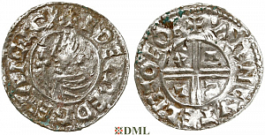 Денарий, Англия, Æthelred II (978-1016), м.д. York, монетарий Arncetel, North 770