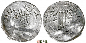 Денарий, Германия, Швабия, Heinrich II (1002-1024), м.д. Esslingen, Dbg. 951