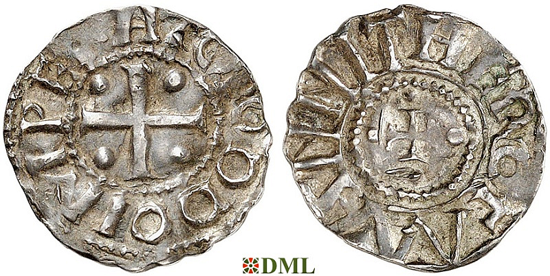 Денарий, Германия, Саксония, Otto III (983-1002), м.д. Dortmund, Dbg. 744