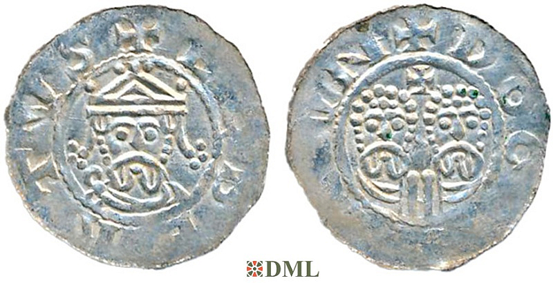 Денарий, Германия, Нижняя Лотарингия, Gf. Egbert II (1068-1090), м.д. Dokkum, Ilisch 2000, 22.5
