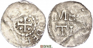 Денарий, Германия, Верхняя Лотарингия, Dietrich II (1006-1047), м.д. Metz, Dbg. 25