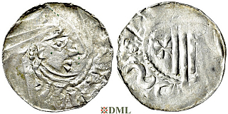 Денарий, Германия, Швабия, Heinrich II (1002-1024), м.д. Esslingen, Dbg. 951