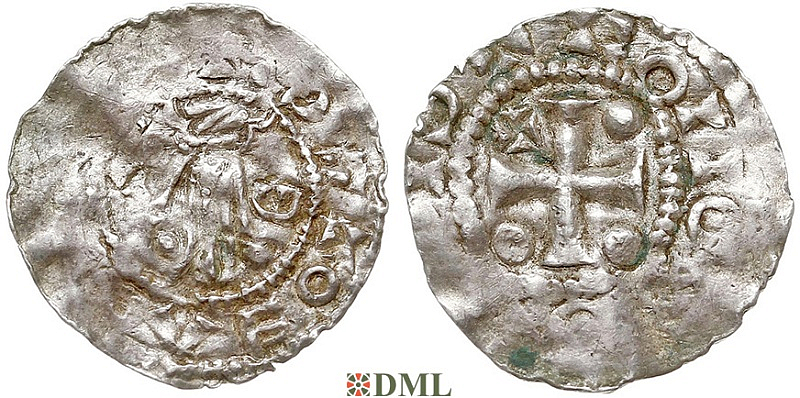 Денарий, Германия, Нижняя Лотарингия, Anonymous bishop, Munzstatte? (Flandern), Ilisch 2014, 17.6
