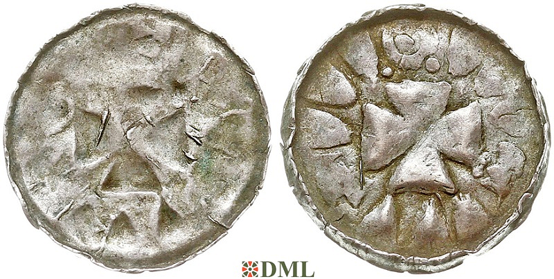 Денарий, Германия, Саксония, Anonymous bishop, Sachesnpfennig, Kilger 2000, KN 4