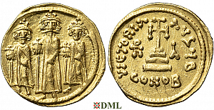 Солид, Византия, Heraclius (610-641), Heraclius Constantine (613–641), Heraclius (632–638), м.д. Constantinople